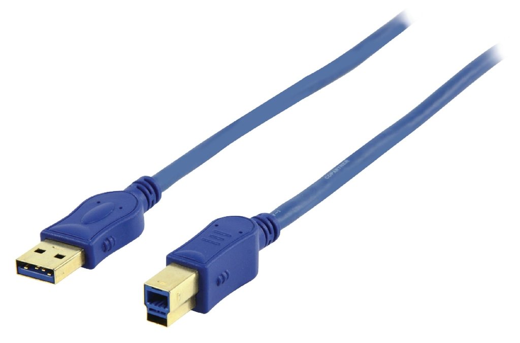 USB 3.0 Kabel A Hane - B Hane 1.80 Blå - Sunnerbergteknik