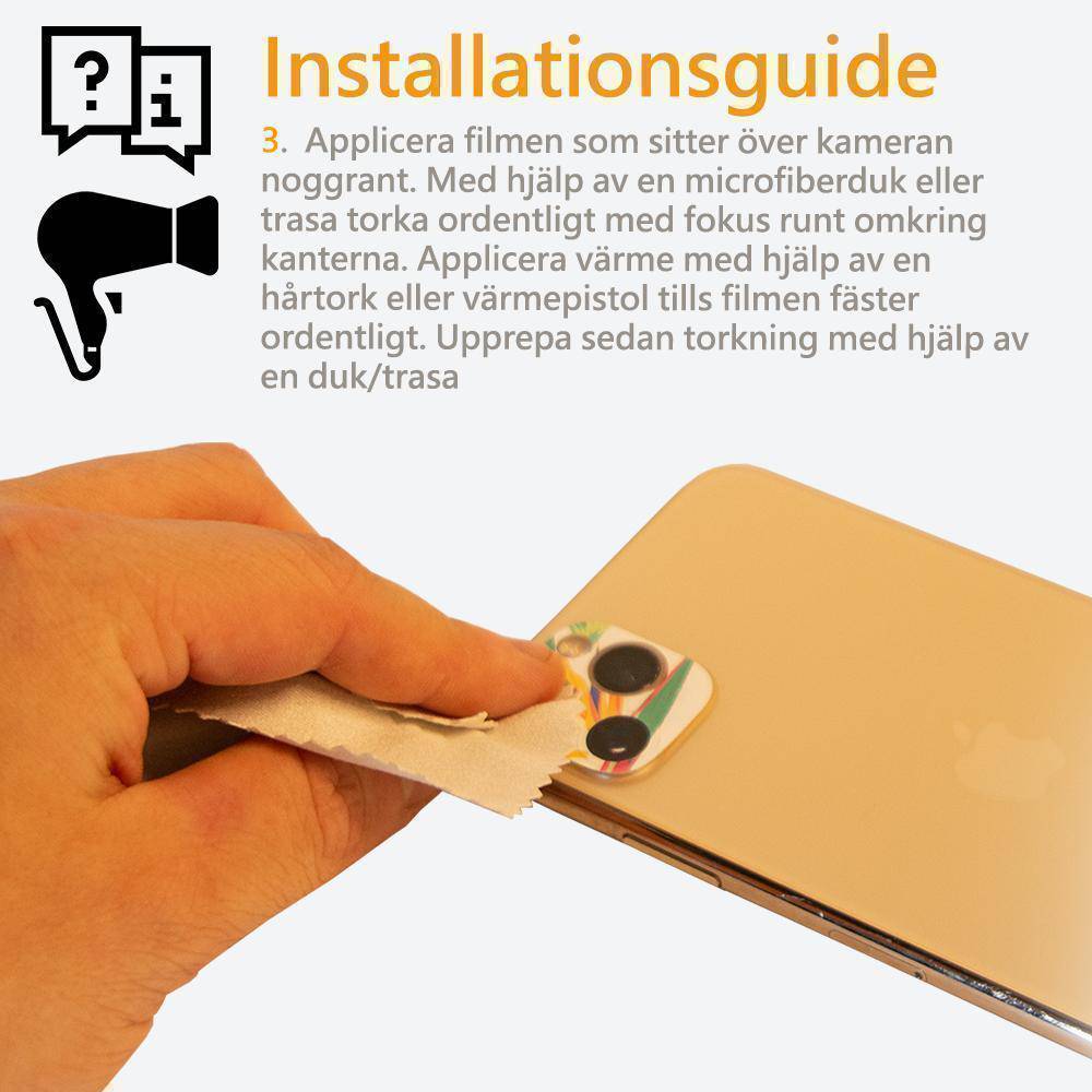 iPhone 11 Pro Max Skin Skydd för baksidan - Grå Marmor - Sunnerbergteknik