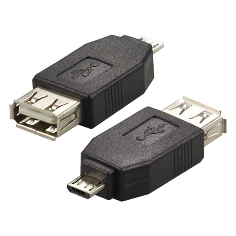 DELTACO USB-adapter Typ A ho - Typ Micro B ha, svart - Sunnerbergteknik
