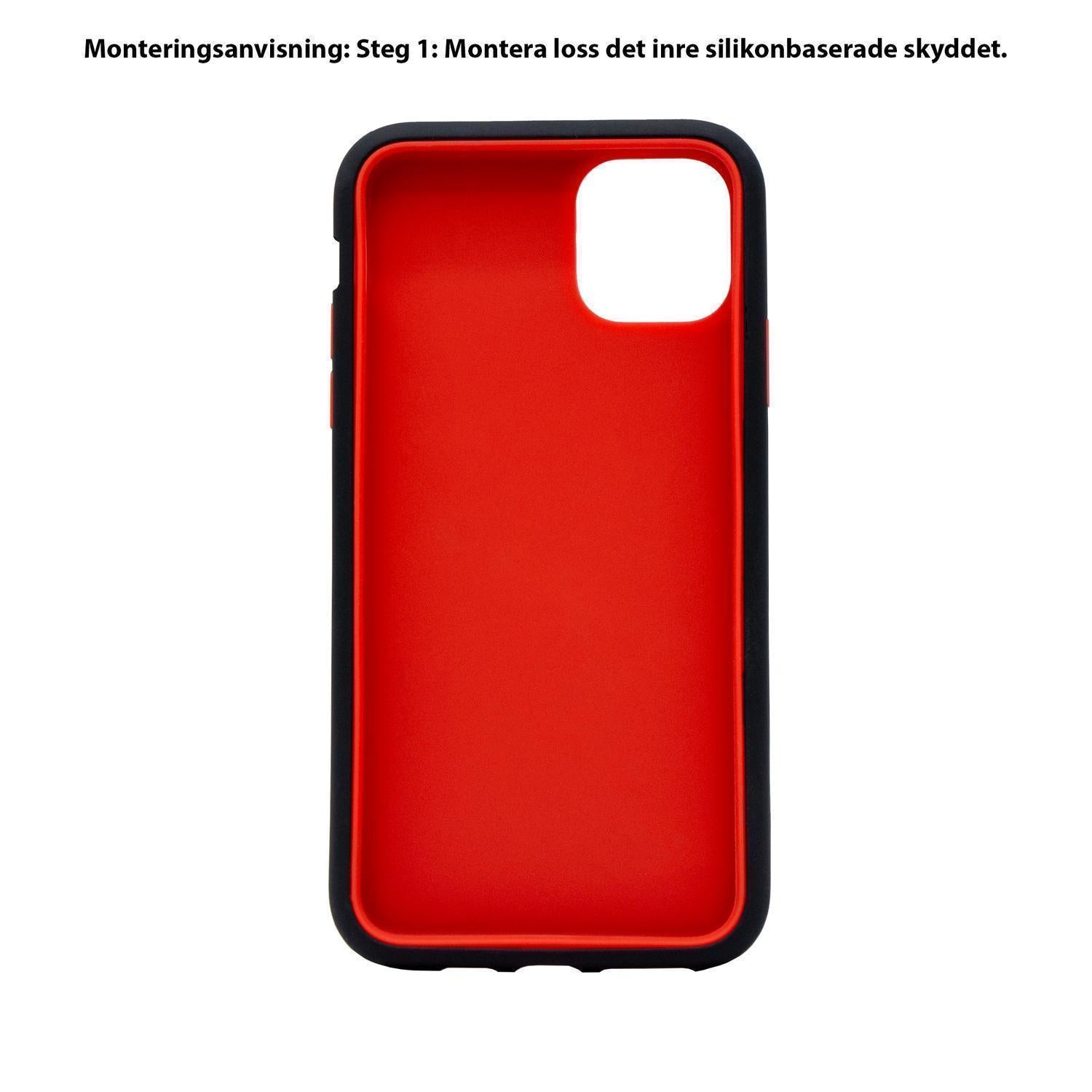 Defender Stöttåligt Skal till iPhone 11 Pro - Röd/Svart - Sunnerbergteknik