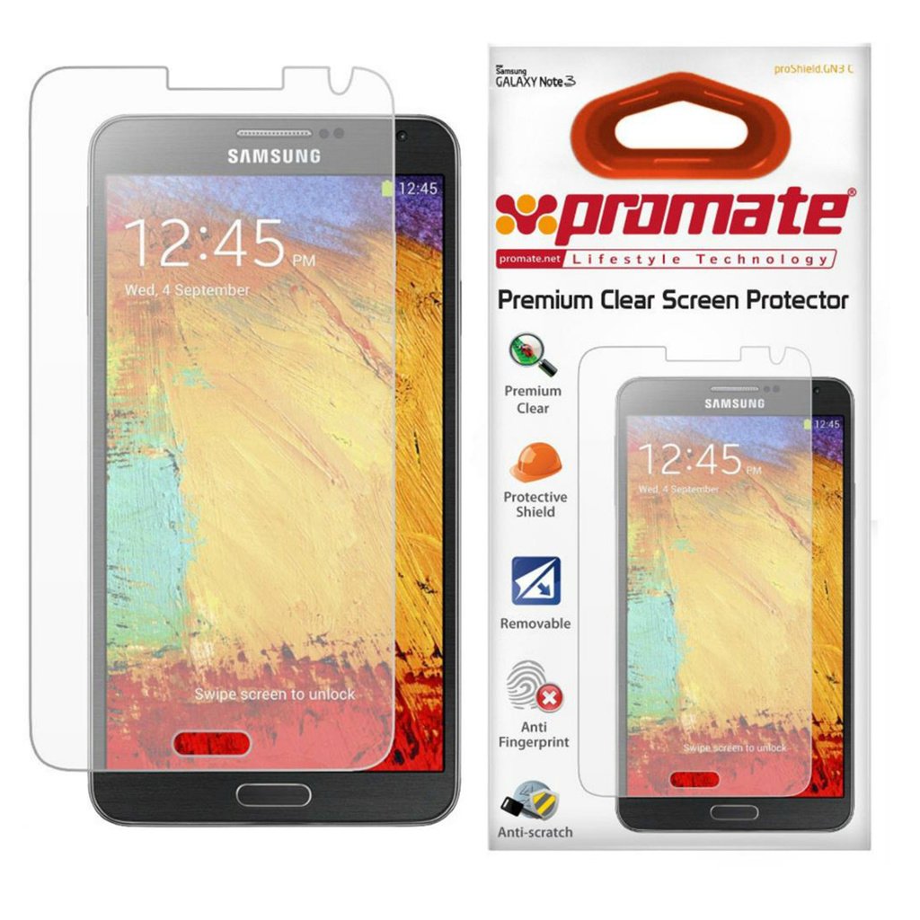 Promate Skärmskydd för Samsung Galaxy Note 3 inkl. rengöringsduk - Sunnerbergteknik