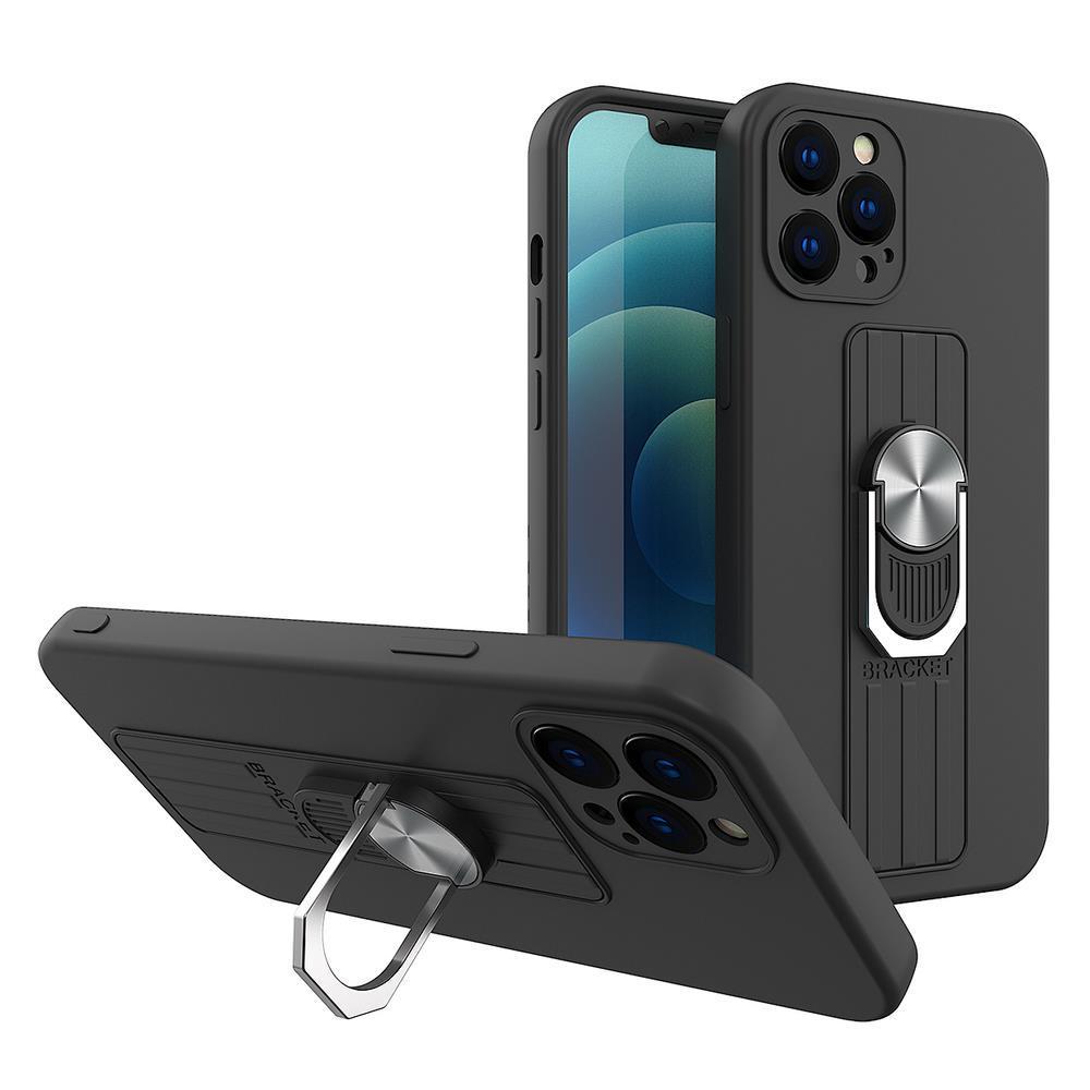 iPhone 11 Pro Silicone Case Ringhållare - Svart - Sunnerbergteknik