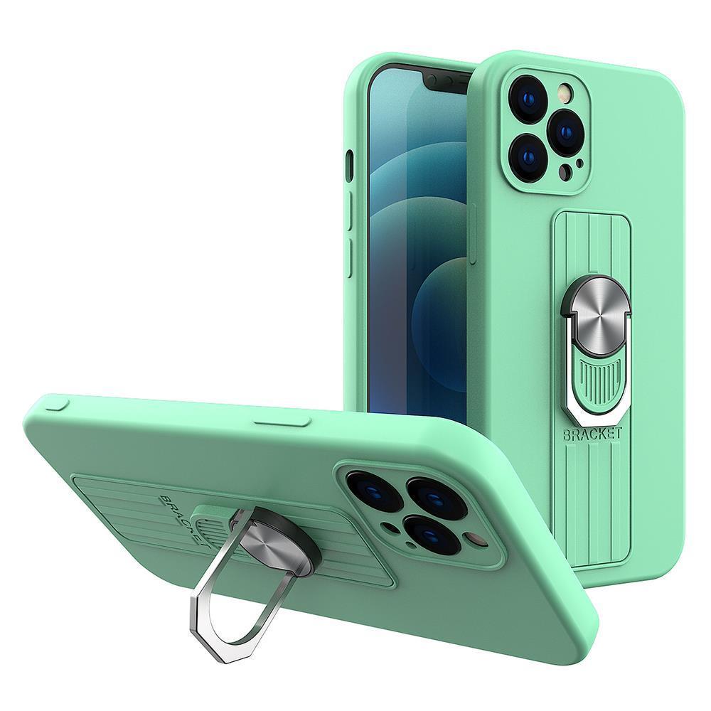iPhone 13 Pro Max Silicone Case Ringhållare - Mint - Sunnerbergteknik